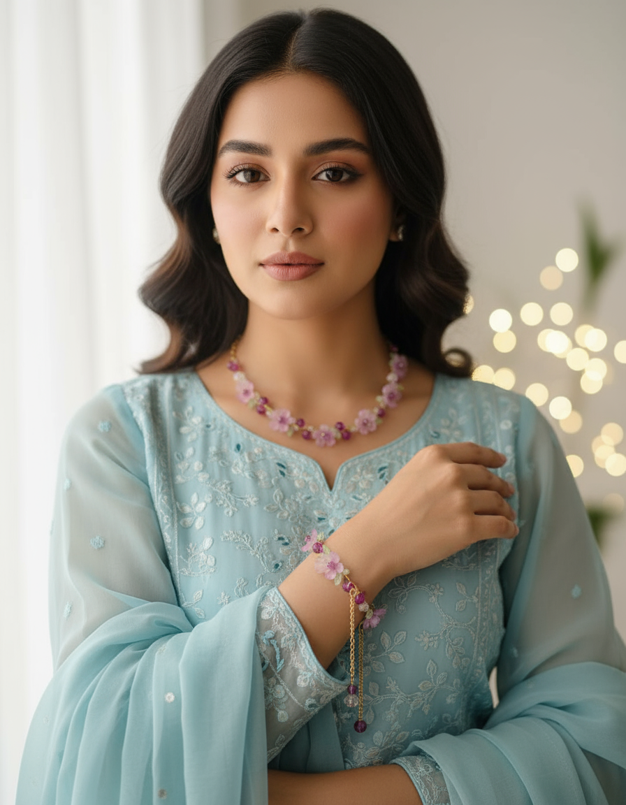 The Beauty of Handmade Floral Charm Bracelet — Where Nature Meets Elegance - Crafted With Love Wear With Soul