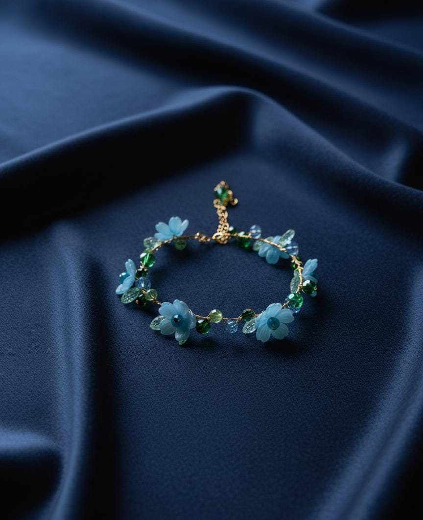 Bloom Charm Bracelet – Handmade Floral Bead Jewelry