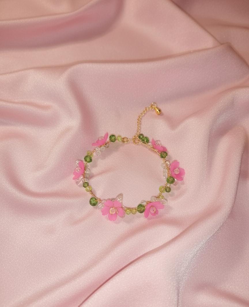 Bloom Charm Bracelet – Handmade Floral Bead Jewelry